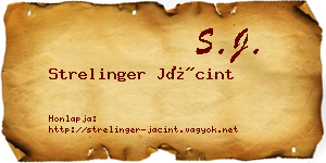 Strelinger Jácint névjegykártya